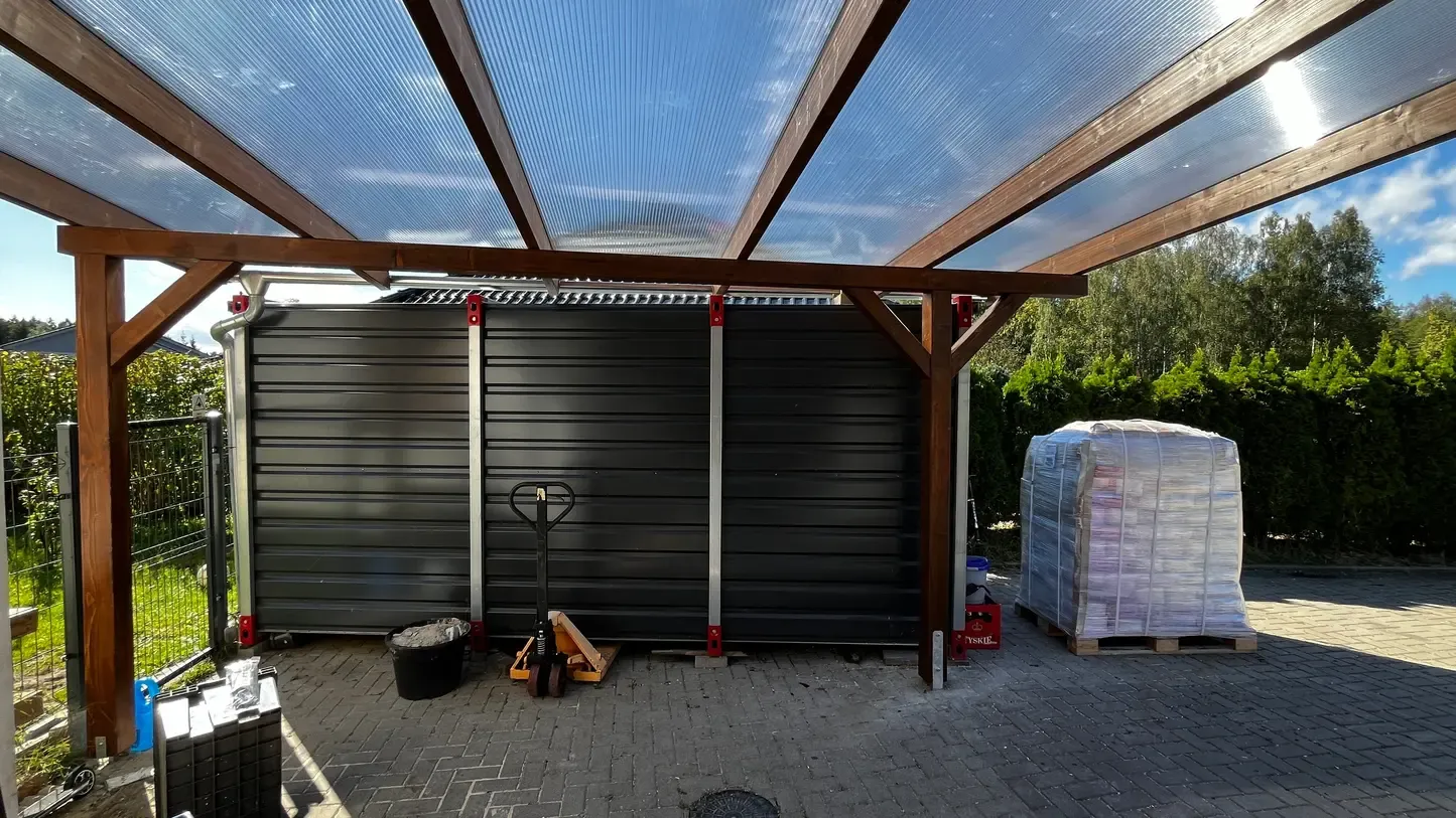 Zadaszenie nad garażem Zadaszenia tarasu