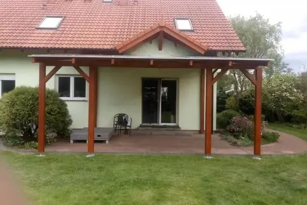 Zadaszenie tarasu teak Zadaszenia tarasu