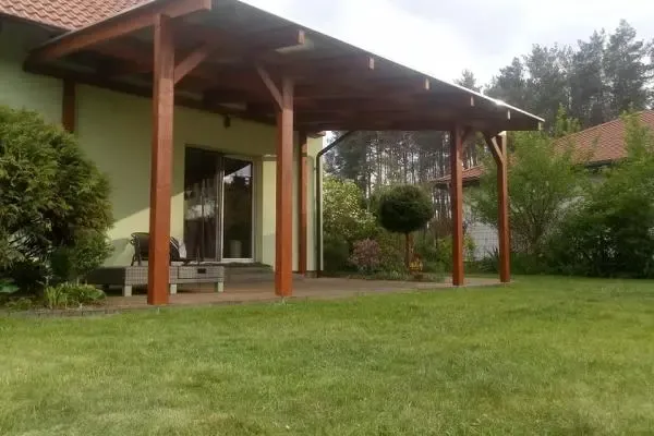 Zadaszenie tarasu teak Zadaszenia tarasu