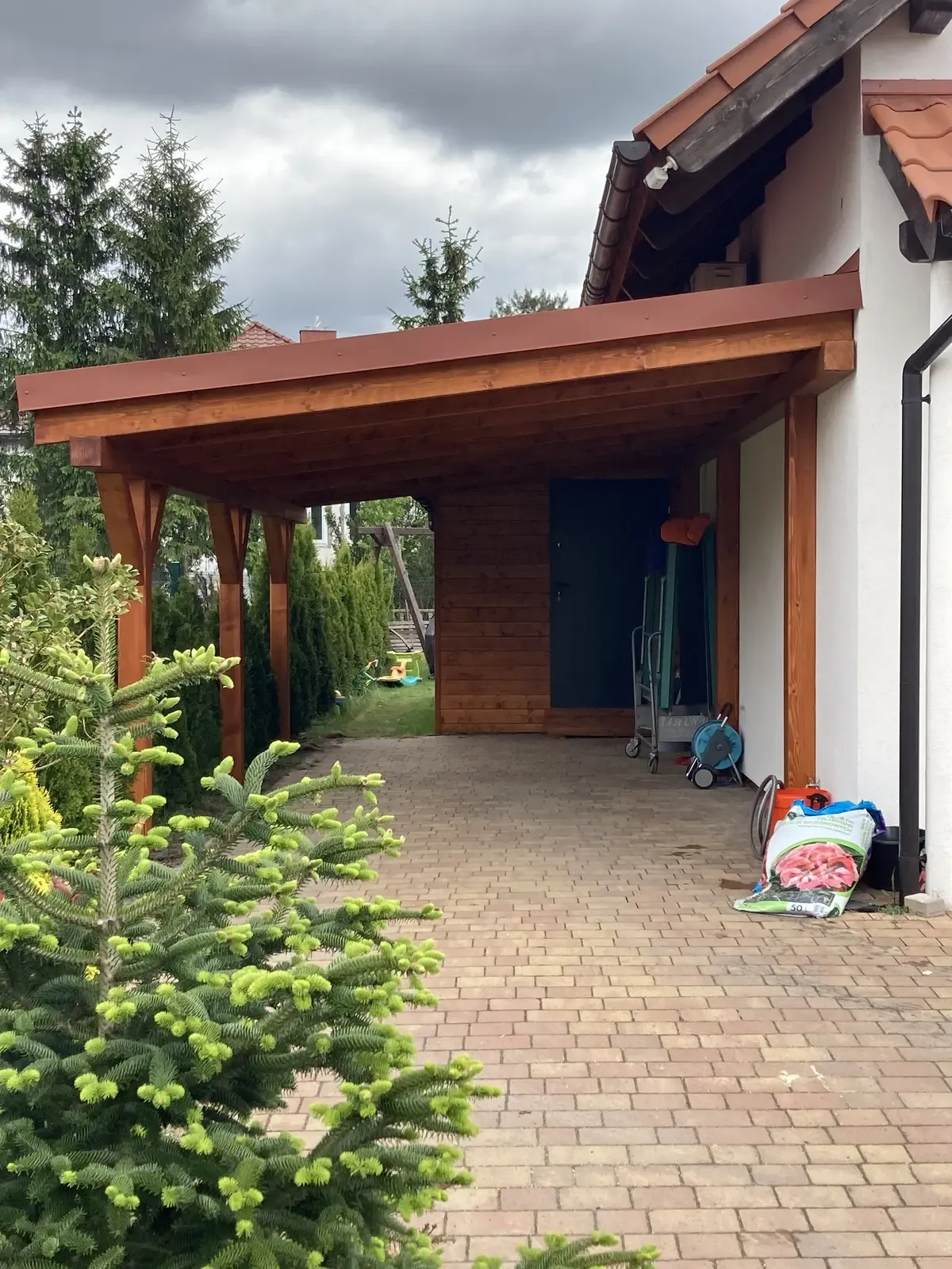 Carport z domkiem Carporty wiaty