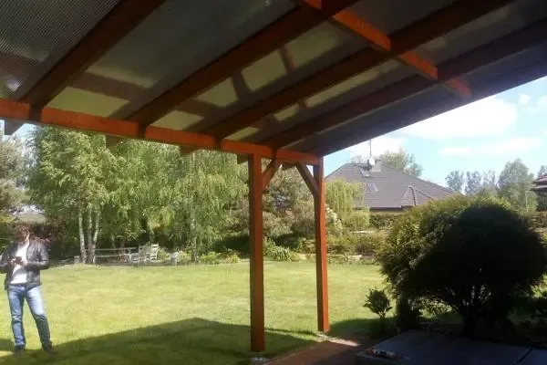 Zadaszenie tarasu teak Zadaszenia tarasu