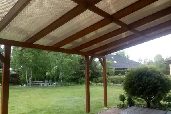 Zadaszenie tarasu teak Zadaszenia tarasu