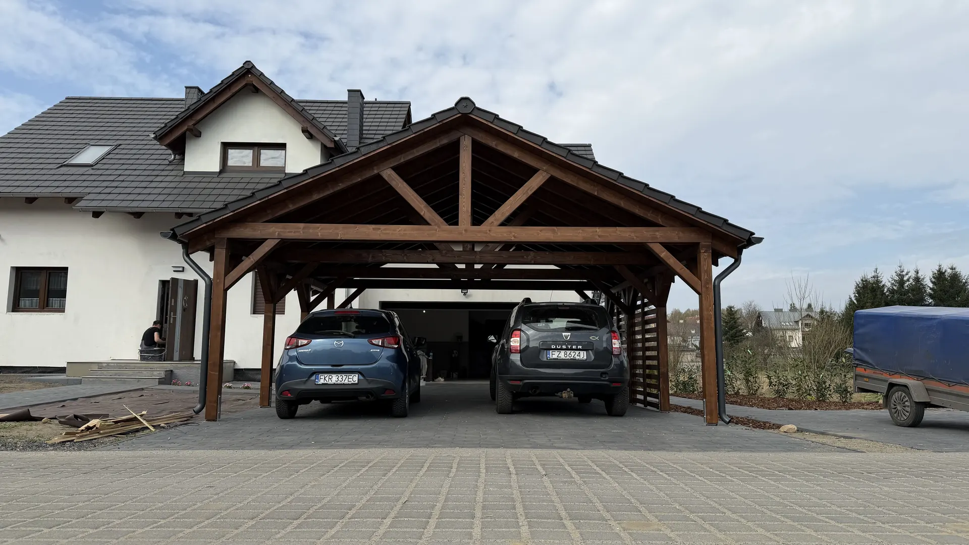 Wiata dwustanowiskowa Carporty wiaty