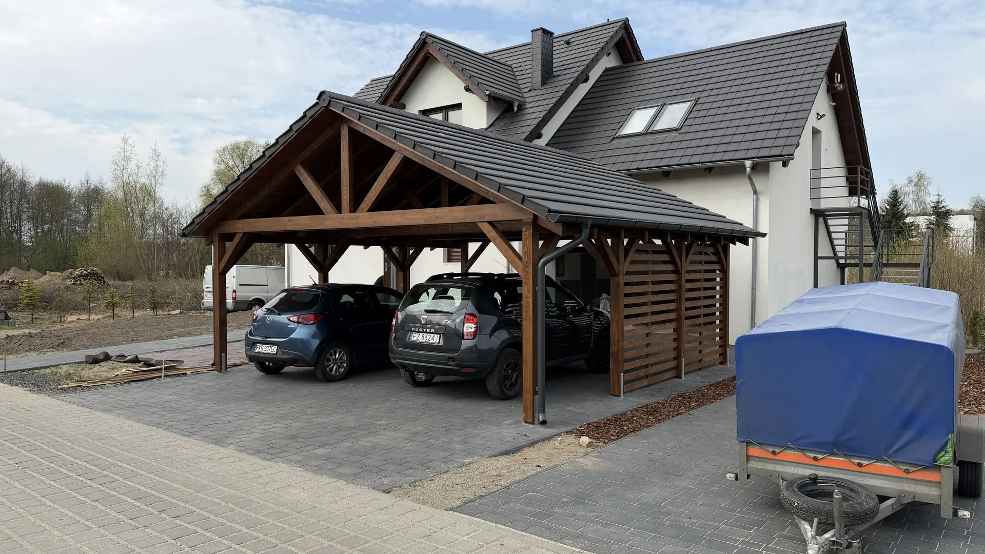 Wiata dwustanowiskowa Carporty wiaty