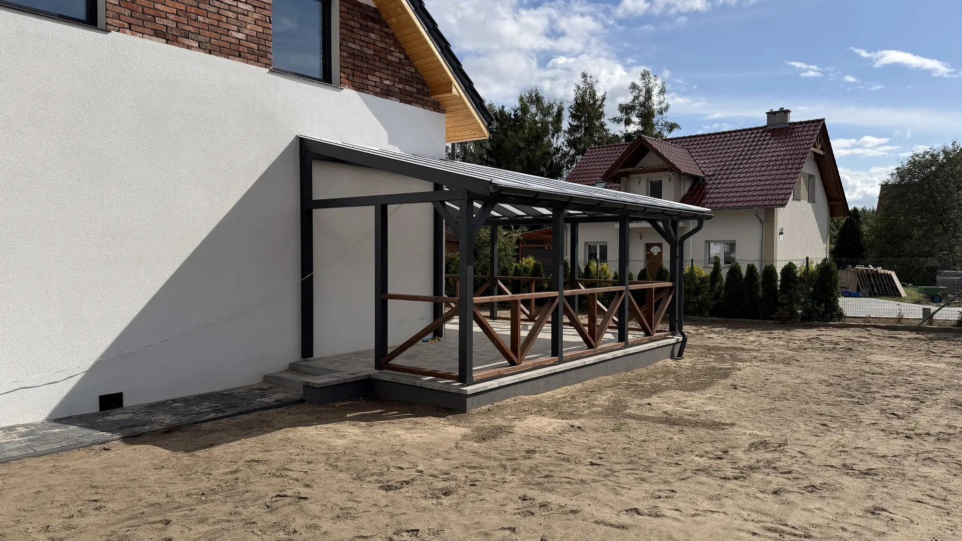 Zadaszenie tarasu z balustradami 2 Zadaszenie tarasu zielona gora