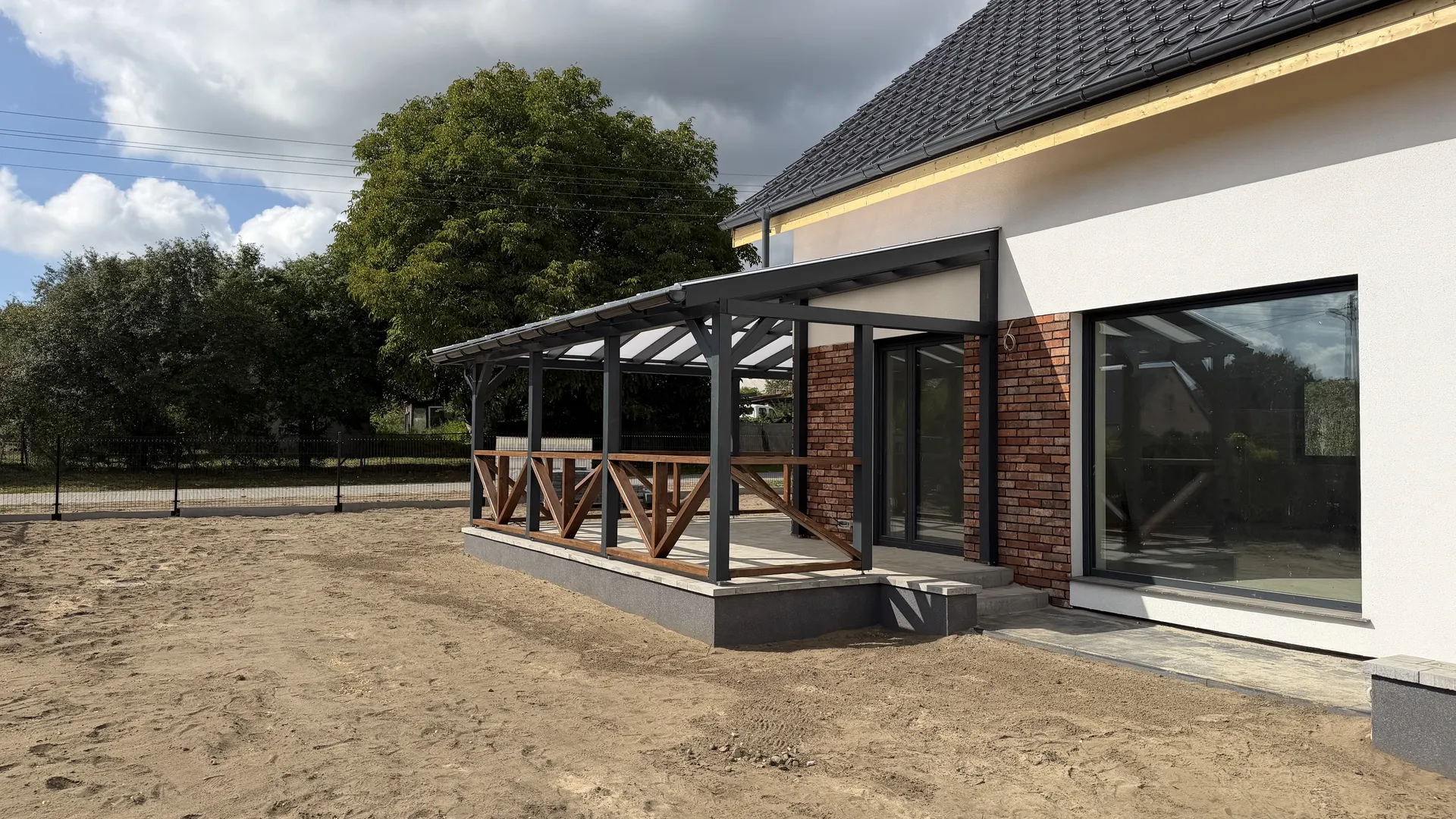 Zadaszenie tarasu z balustradami 4 Zadaszenie tarasu zielona gora
